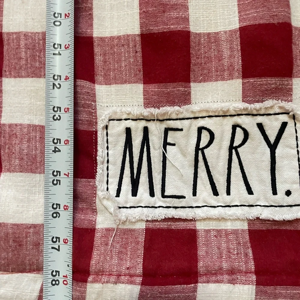 Rae Dunn Merry Red and White Plaid Throw